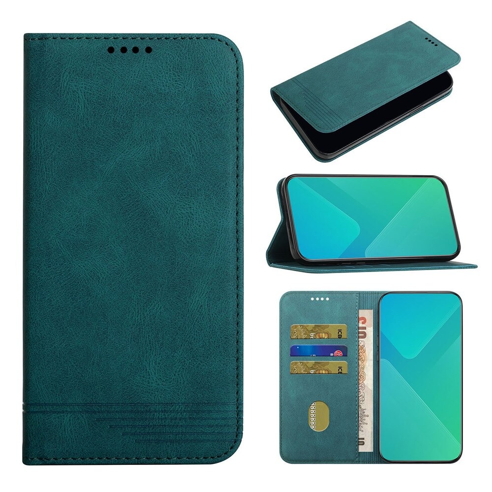 เคส Samsung Galaxy S21 FE 5G #เคสฝาพับหนัง PU สไตล์กระเป๋าสตางค์พร้อมช่องใส่การ์ด Luxury Flip Stand Card Phone Leather Wallet Cover Casing Auto-absorbed Smartphone