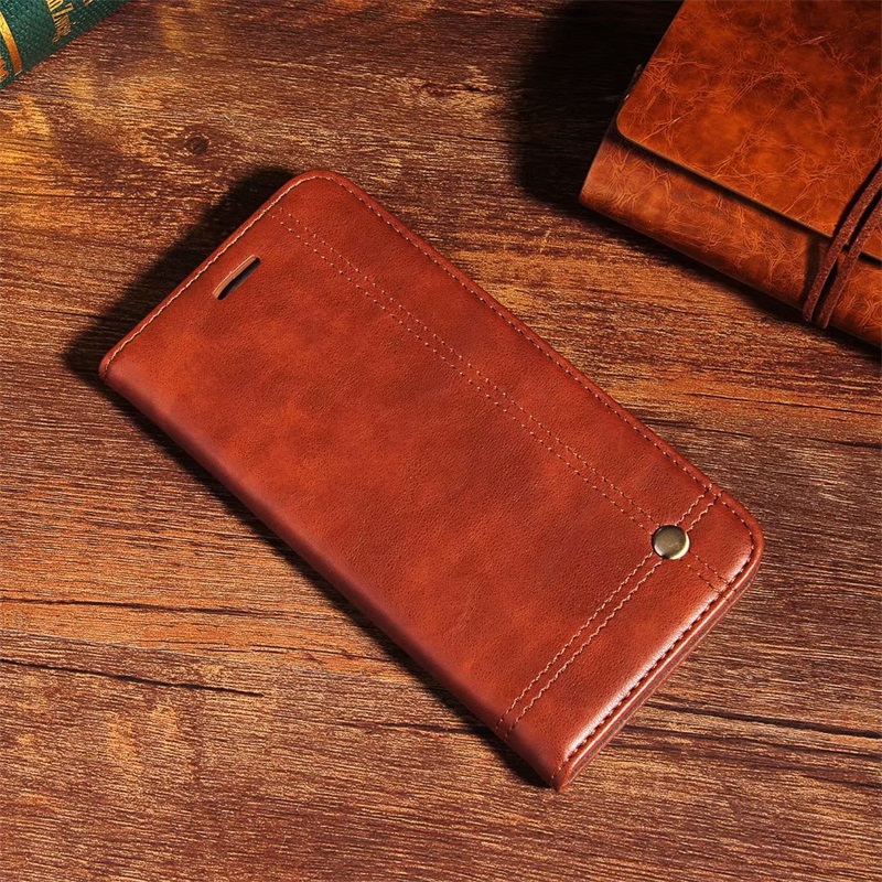 เคส OnePlus 6 #เคสฝาพับหนัง PU Crazy Horse Texture Retro Leather Auto-absorbed Wallet คุณภาพดี