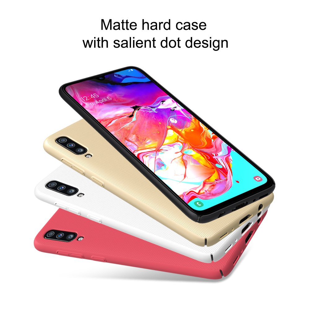 Case Samsung Galaxy A70 #เคสฝาหลังแข็ง NILLKIN แท้รุ่น Super Frosted Shield Hard Cover คุณภาพดี