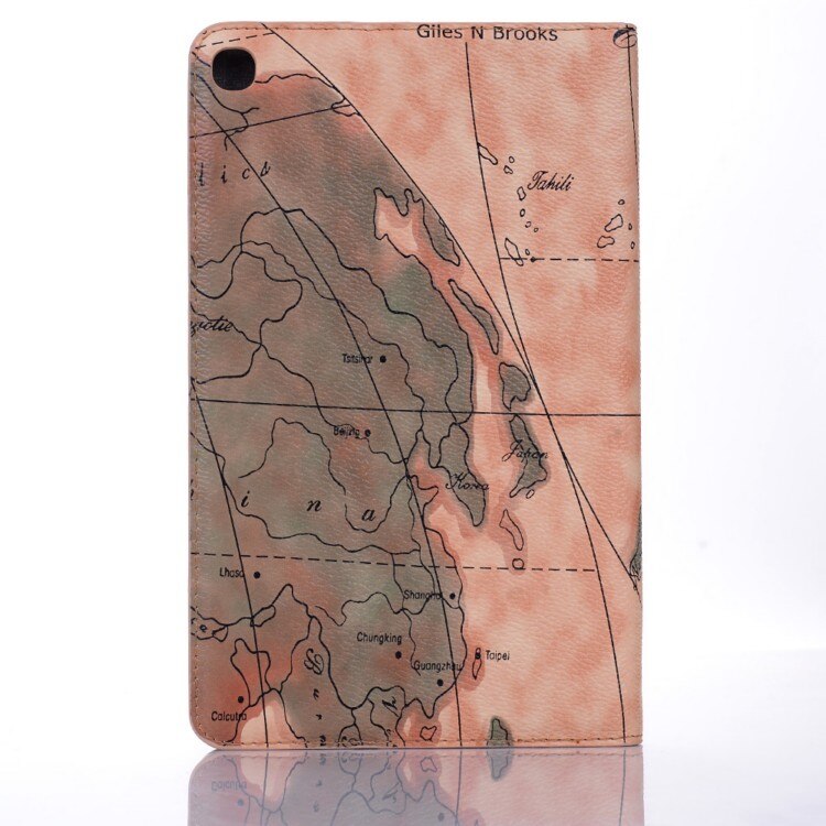 Case Samsung Galaxy Tab A 8.0 2019 SM-T290 T295 T297 #เคสฝาพับหนัง PU พิทพ์รูปแบบแผนที่ Map Pattern Stand Wallet Leather
