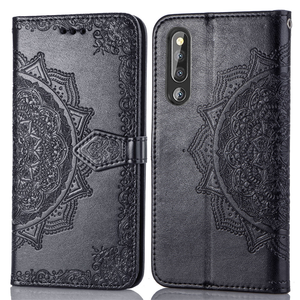 Case Huawei P30 #เคสฝาพับหนัง PU ผิวลายนูน Embossed Mandala Flower Leather Wallet