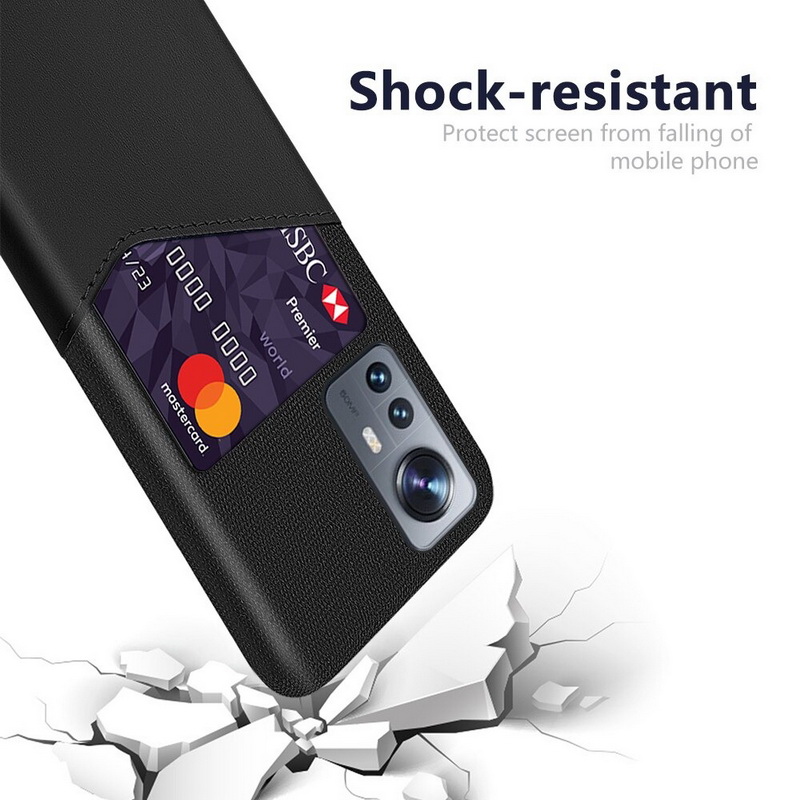 เคส Xiaomi 12 Pro #เคสฝาหลัง Hybrid Protective มีช่องเสียบการ์ด Card Slot PC + PU Leather + Cloth