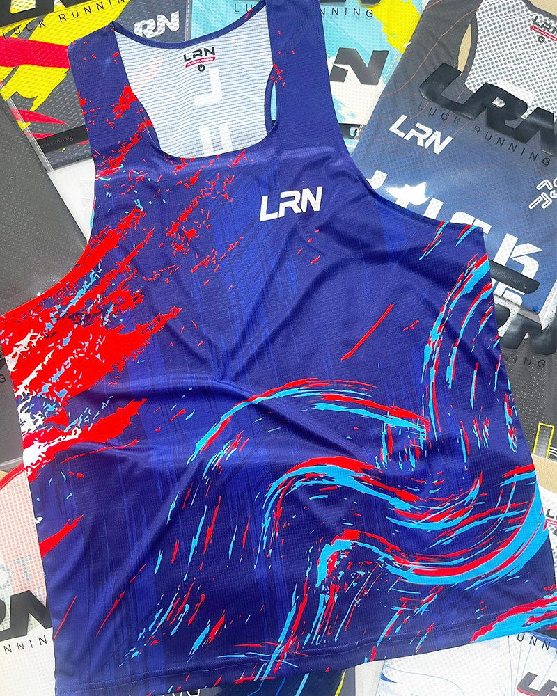 เสื้อวิ่งพิมพ์ลาย LRN PRO Elite เนื้อผ้า Micro Square Plus (MP02-07)