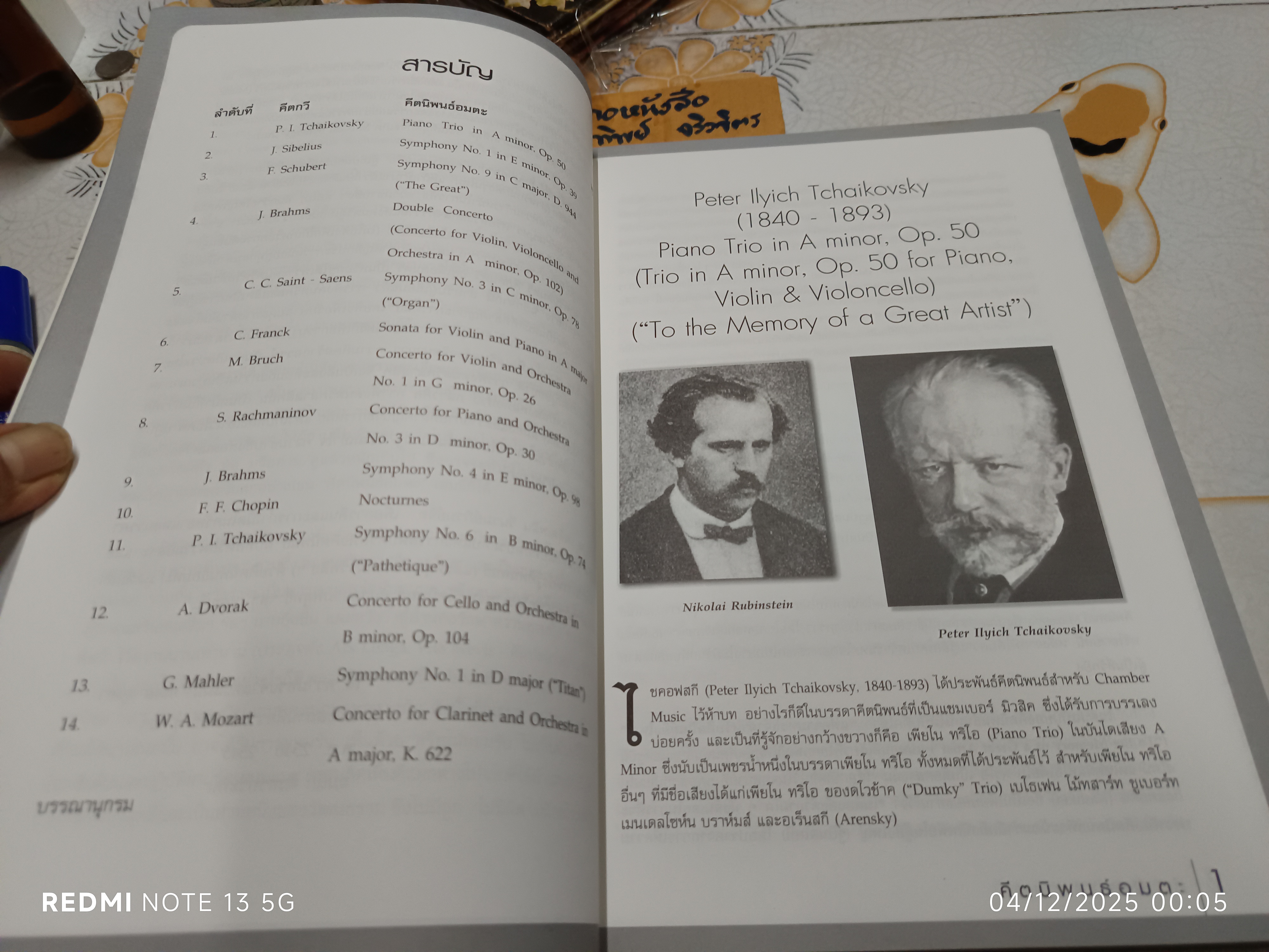 คีตนิพนธ์อมตะ Unforgettable Compositions โดย ดร.สมนึก จันทรประทิน พิมพ์ครั้งแรกพ.ศ 2547 Listener's Guide