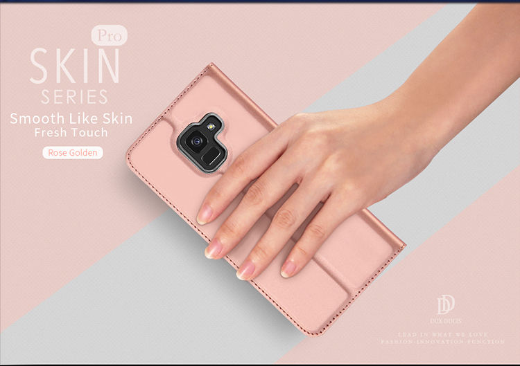 เคส Samsung Galaxy A8 2018 #เคสฝาพับ DUX DUCIS Skin Pro Series #เคสคุณภาพดีราคาเบาๆสบายกระเป๋า