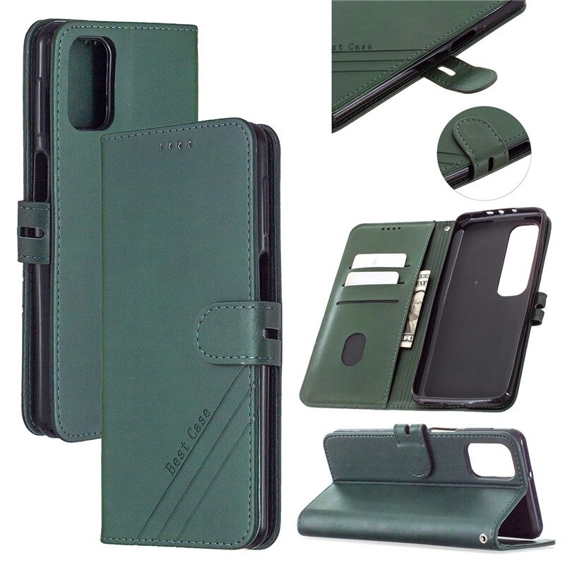 Case Samsung Galaxy A72 / A72 5G #เคสฝาพับสไตล์กระเป๋าสตางค์หนัง PU มีสายคล้องมือ