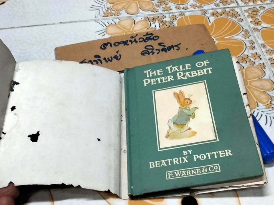 THE TALE OF PETER RABBIT BY BEATRIX POTTER (ฉบับภาษาอังกฤษ) F. WARNE & CO., ไม่ระบุปีที่พิมพ์ **สินค้าหมด**
