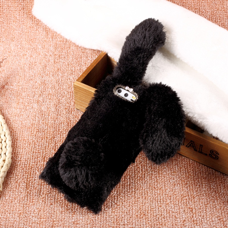 เคส Huawei P10 Plus เคสฝาหลัง Bunny Design Warm Fur TPU Rhinestone