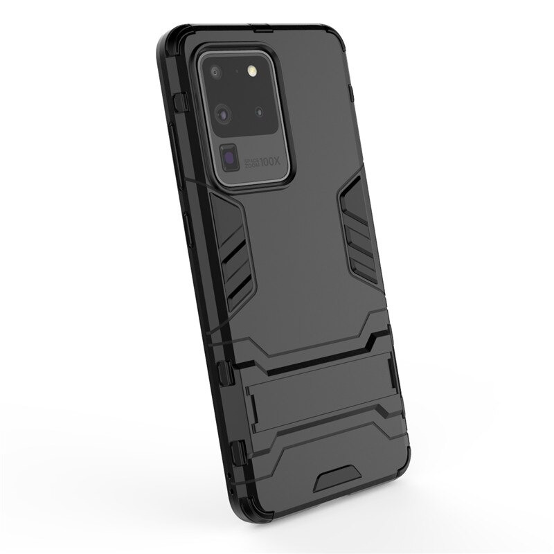เคส Samsung Galaxy S20 Ultra / S20 Ultra 5G #เคสฝาหลังพลาสติก ไฮบริด TPU + Kickstand