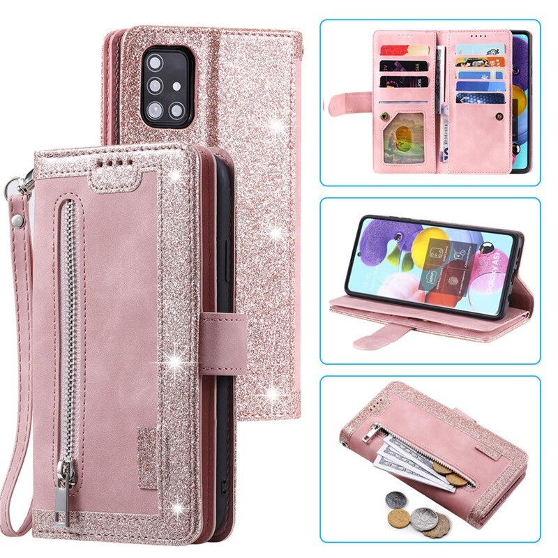Case Samsung Galaxy A22 #เคสฝาพับหนัง PU มีช่องซิปช่องเก็บบัตรหลายช่อง Zipper Wallet Leather Flip Case