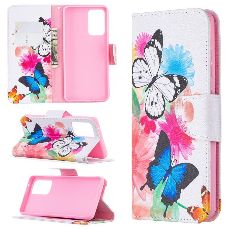 Case Samsung Galaxy A52/A52 5G/A52s 5G #เคสฝาพับกระเป๋าสตางค์หนัง PU พิมพ์ลาย Pattern Printing PU Leather Wallet