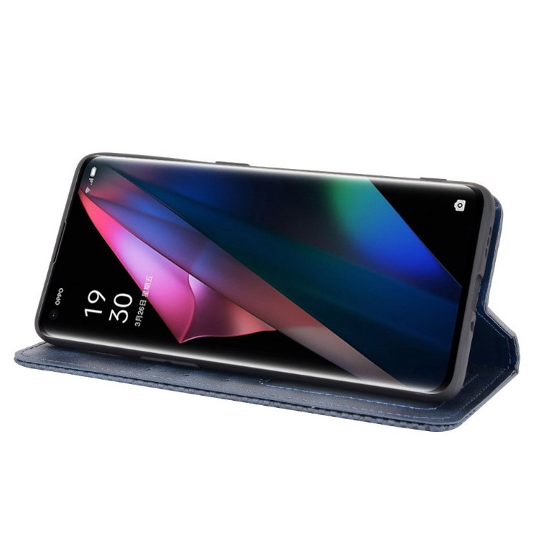 เคส OPPO Find X3 Pro #เคสฝาพับปกหนังสไตล์วินเทจดูดซับอัตโนมัติแบบกระเป๋าสตางค์