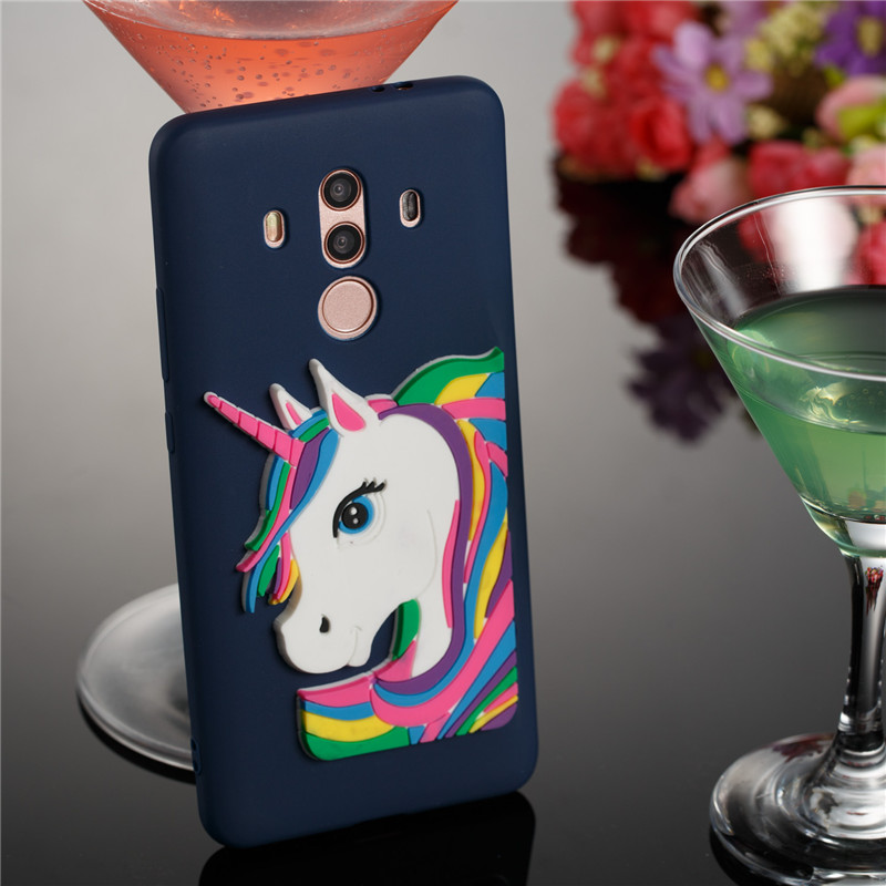 เคส Huawei Mate 10 Pro #เคสฝาหลังนิ่ม Adorable 3D Unicorn Pattern Soft TPU