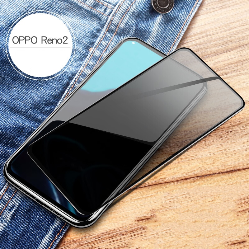ฟิล์มกระจก Oppo reno 2 แบบเต็มจอ Full Privacy Tempered Glass Anti Spy Screen Protector Full Screen Coverage