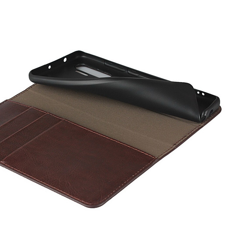 Case Xiaomi Mi Note 10 Pro #เคสฝาพับหนังแท้แบบกระเป๋าสตางค์คุณภาพดี Crazy Horse Genuine Leather Cover