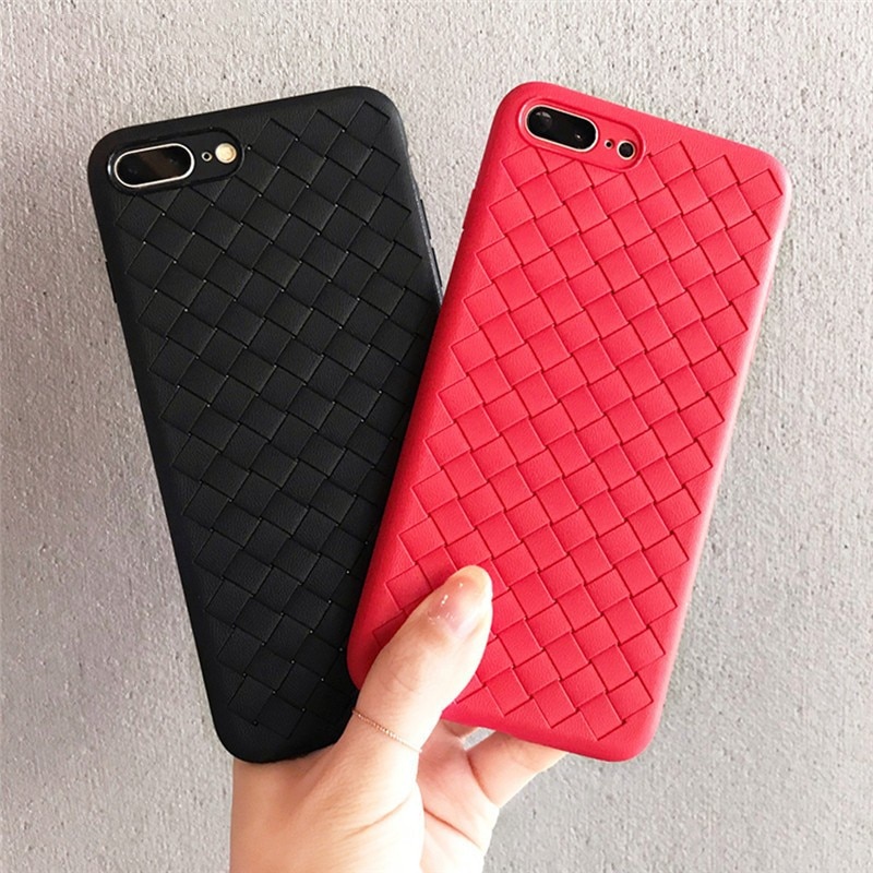 Case Vivo V7 Plus #เคสฝาหลังนิ่ม Woven Texture Soft TPU