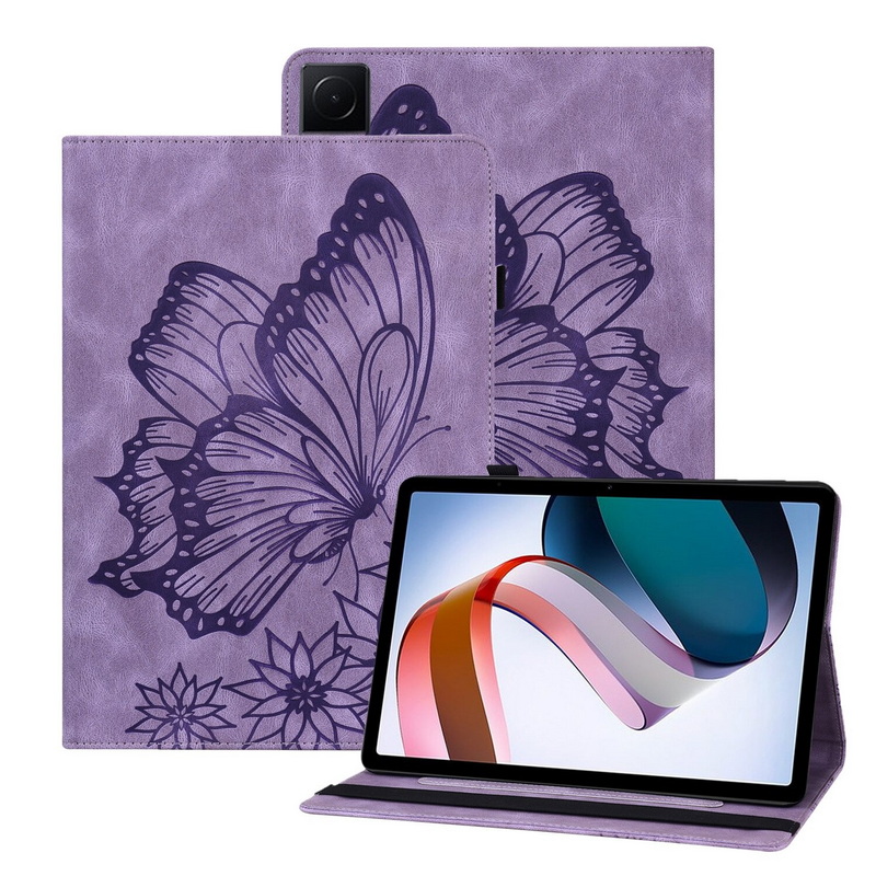 เคส Redmi Pad 10.61" 2022 #เคสฝาพับหนัง PU ลายผีเสื้อ Flip Cover Butterfly Flower Imprinted Card Leather