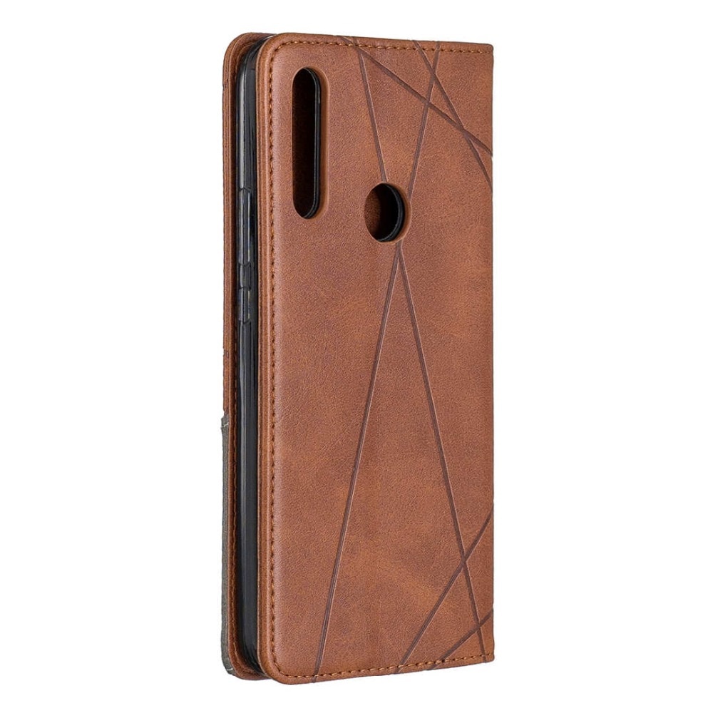 เคส Samsung Galaxy A20s #เคสฝาพับหนัง PU มีช่องเสียบ ID บัตรอื่นๆในตัว Geometric Pattern Leather Card Holder Protective