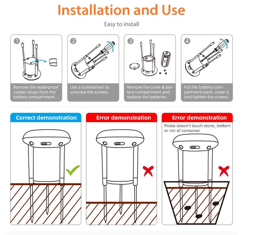 Soil sensor เซนเซอร์วัดความชื้นและอุณหภูมิดิน ระบบอัตโนมัติในสวน