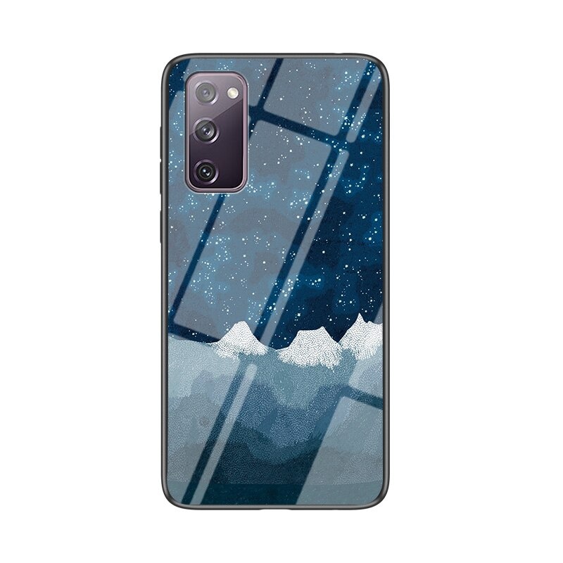 เคส Samsung Galaxy Note 20 / Note 20 5G #เคสฝาหลัง Gradient Color Glass + PC + TPU Hybrid Case