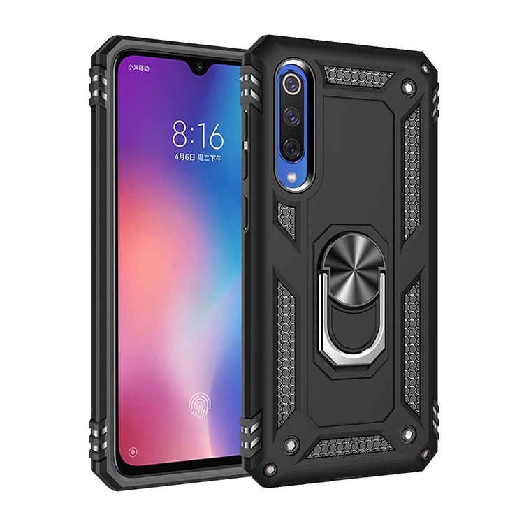 เคส Xiaomi Mi 9 SE #เคสฝาหลัง Hybrid TPU+PC มีแหวนสวมนิ้ว