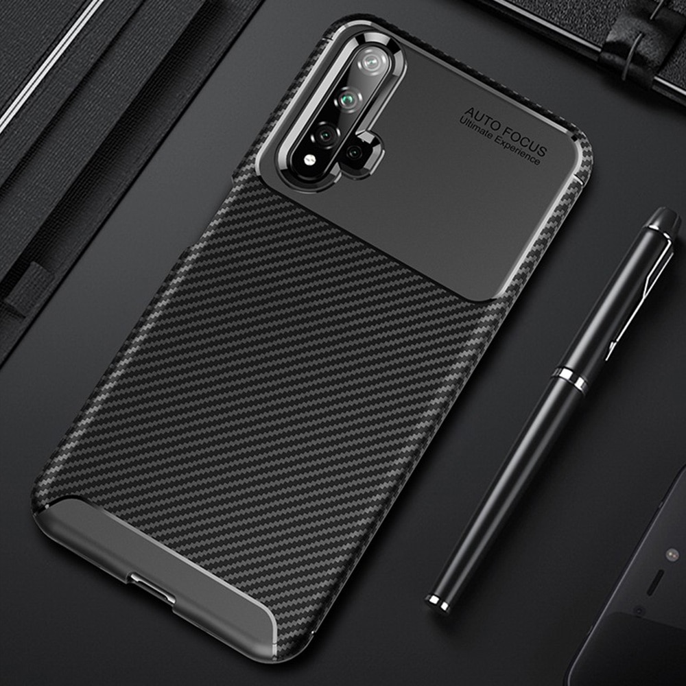 เคส Samsung Galaxy A20s #เคสฝาหลังนิ่ม Carbon Fiber Anti-drop TPU Protection