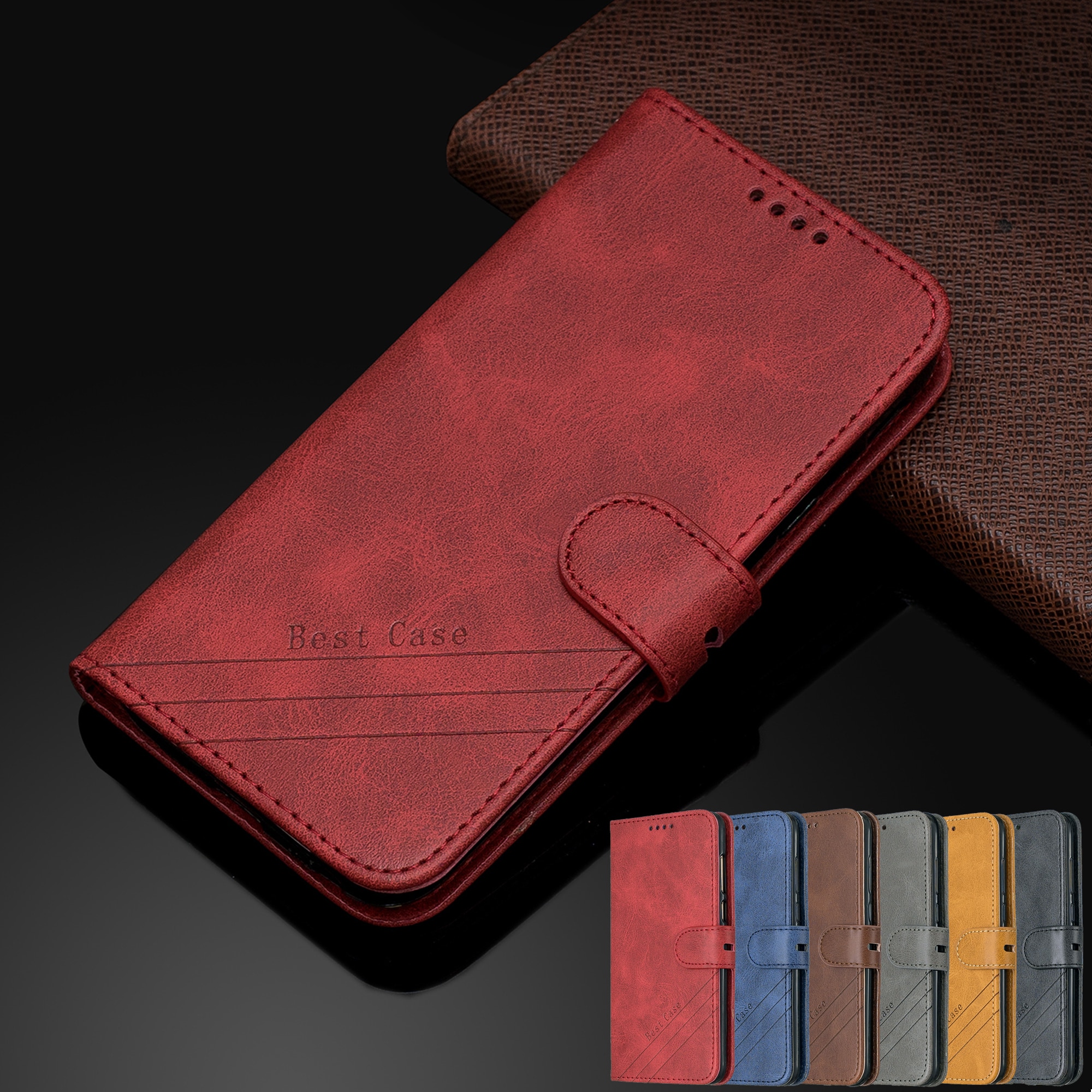 Case Huawei P40 #เคสฝาพับสไตล์กระเป๋าสตางค์หนัง PU มีสายคล้องมือ