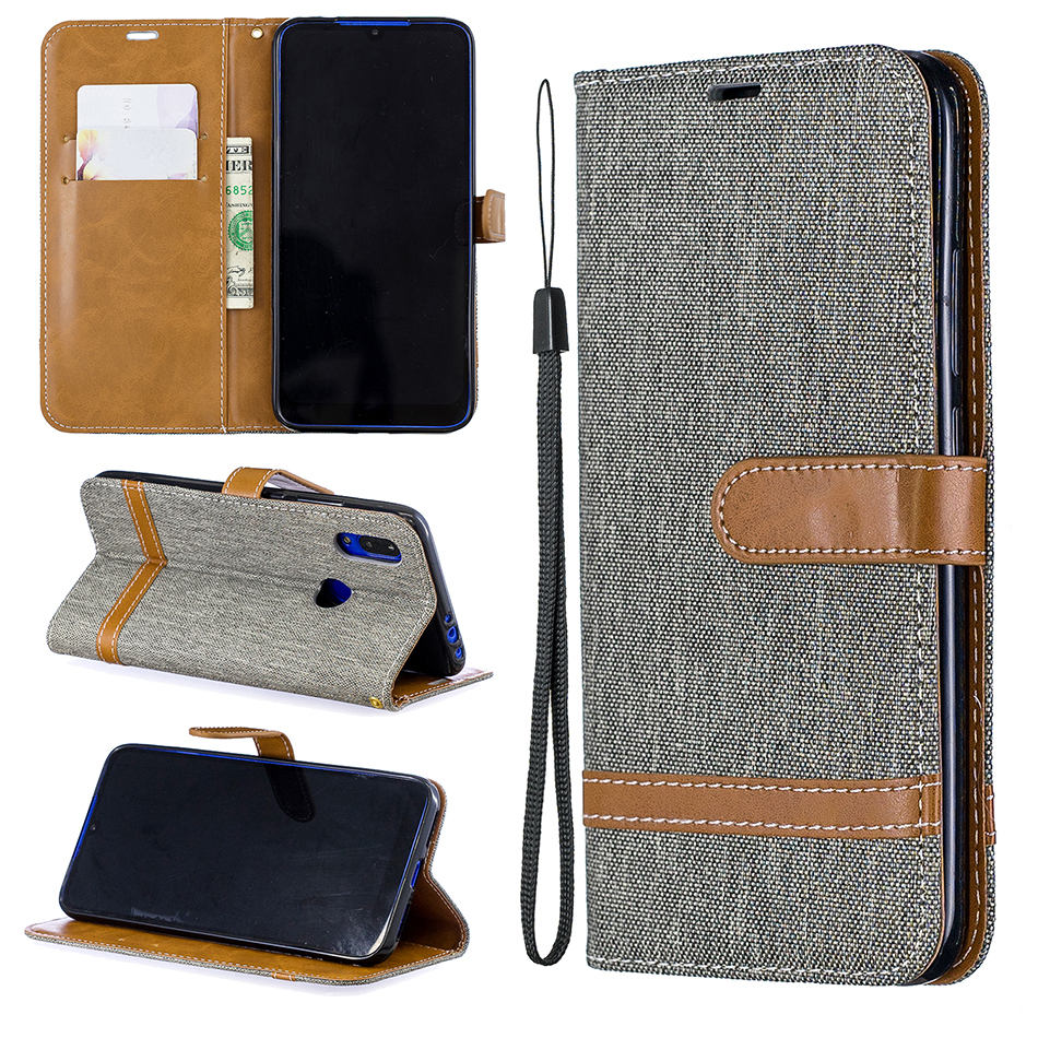 Case Samsung Galaxy A20s #เคสฝาพับหนัง PU พร้อมสายคล้องมือ สีสันสดใส