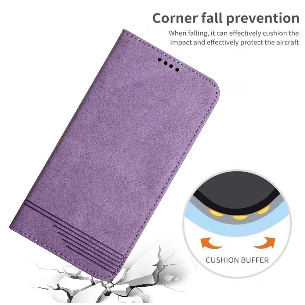 เคส Samsung Galaxy S21 FE 5G #เคสฝาพับหนัง PU สไตล์กระเป๋าสตางค์พร้อมช่องใส่การ์ด Luxury Flip Stand Card Phone Leather Wallet Cover Casing Auto-absorbed Smartphone