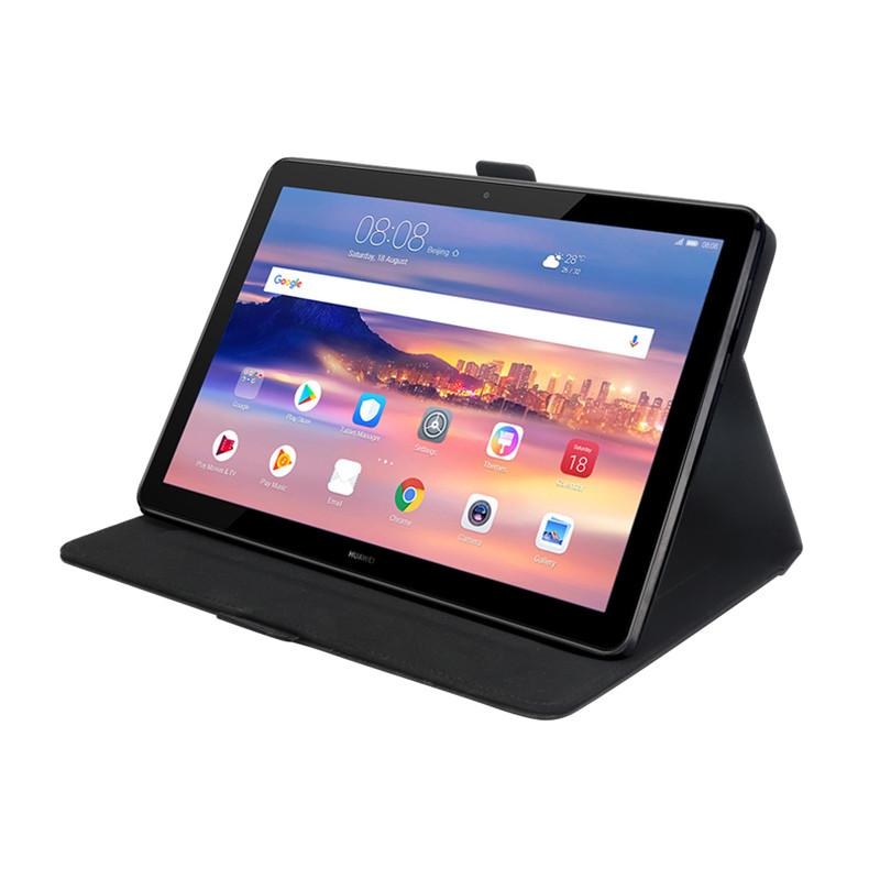 Case Huawei MediaPad T5 10 #เคสฝาพับหนัง PU ช่องเสียบการ์ดภายนอกและภายใน Flip Card Slots Stand Leather