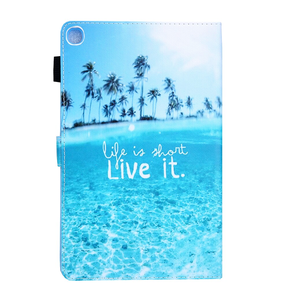 Case Samsung Galaxy Tab S5e SM-T720 #เคสฝาพับหนัง PU พิมพ์ลาย Pattern Printing PU Leather Flip