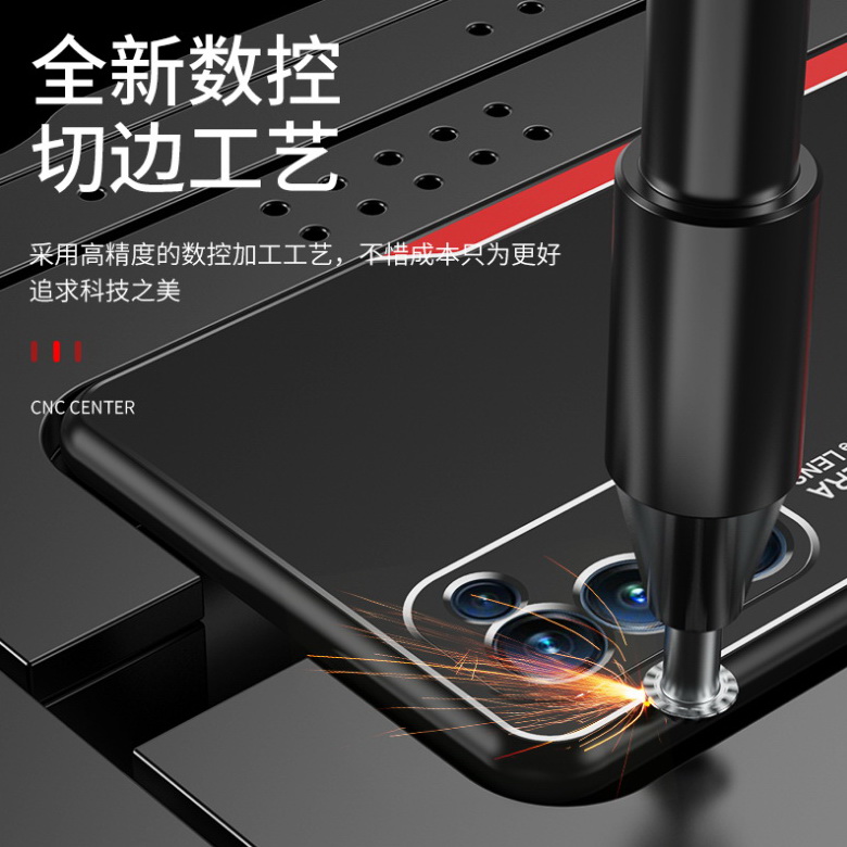 เคส OPPO Reno 5 5G #เคสฝาหลังไฮบริด Metal +TPU Shockproof metal back plate Phone Back Cover