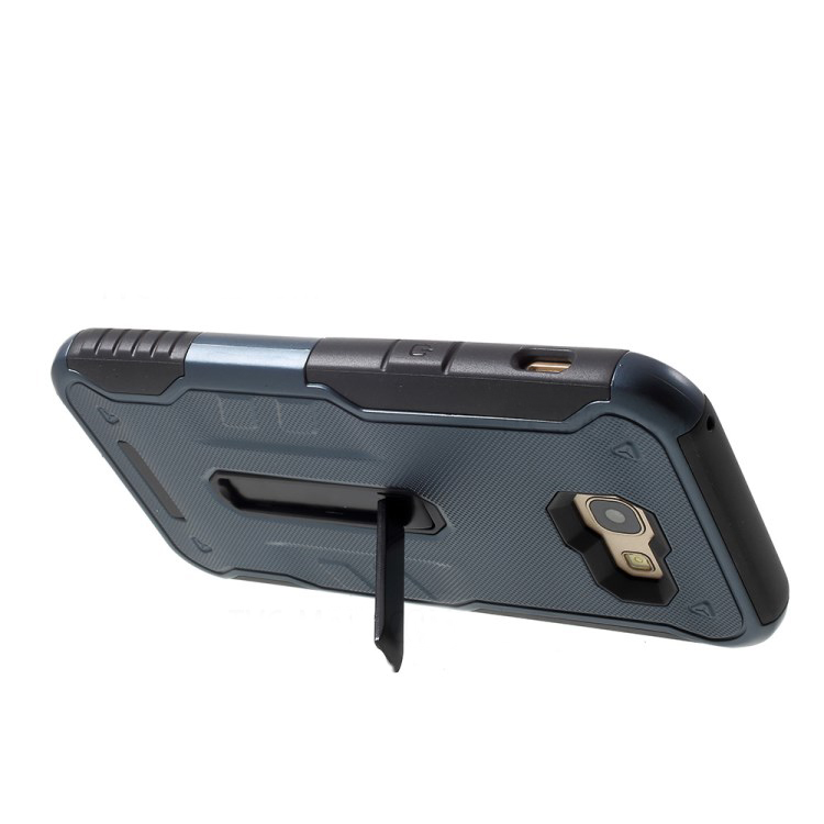 Case Samsung Galaxy A7 2017 เคส กันกระแทก Plastic + TPU Hybrid มีขาตั้ง / สีน้ำเงิน พร้อมส่ง