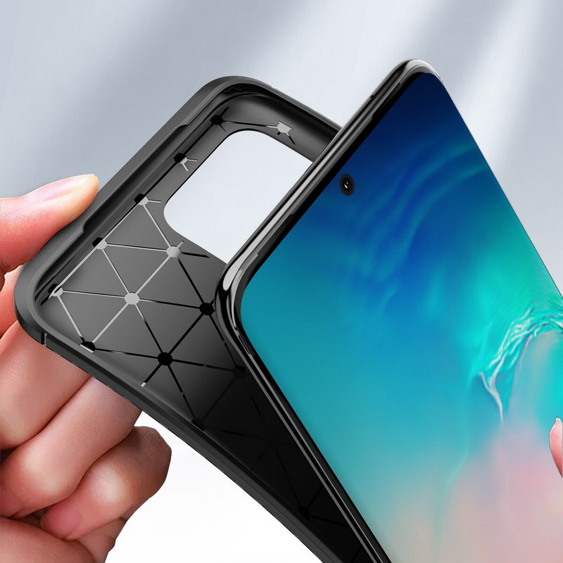 เคส Samsung Galaxy S20 Ultra / S20 Ultra 5G #เคสฝาหลังนิ่ม Carbon Fiber Anti-drop TPU Protection