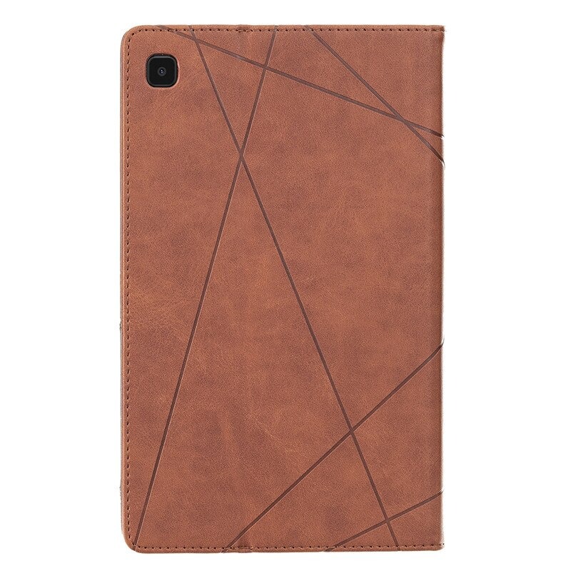 เคส Samsung Galaxy Tab A7 Lite 8.7" (T220,T225) #เคสฝาพับหนัง PU มีช่องเสียบ ID บัตรอื่นๆในตัว Geometric Pattern Leather Card Holder Protective