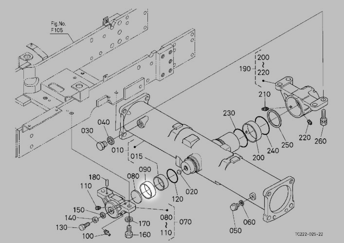 บูชคานหน้า ตัวหน้า นอก L3408 L3608 L4508 L4708