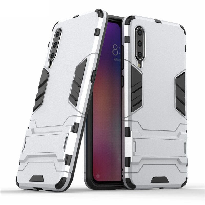 เคส Xiaomi Mi 9 #เคสฝาหลังพลาสติก ไฮบริด TPU + Kickstand (สินค้าพร้อมส่ง)