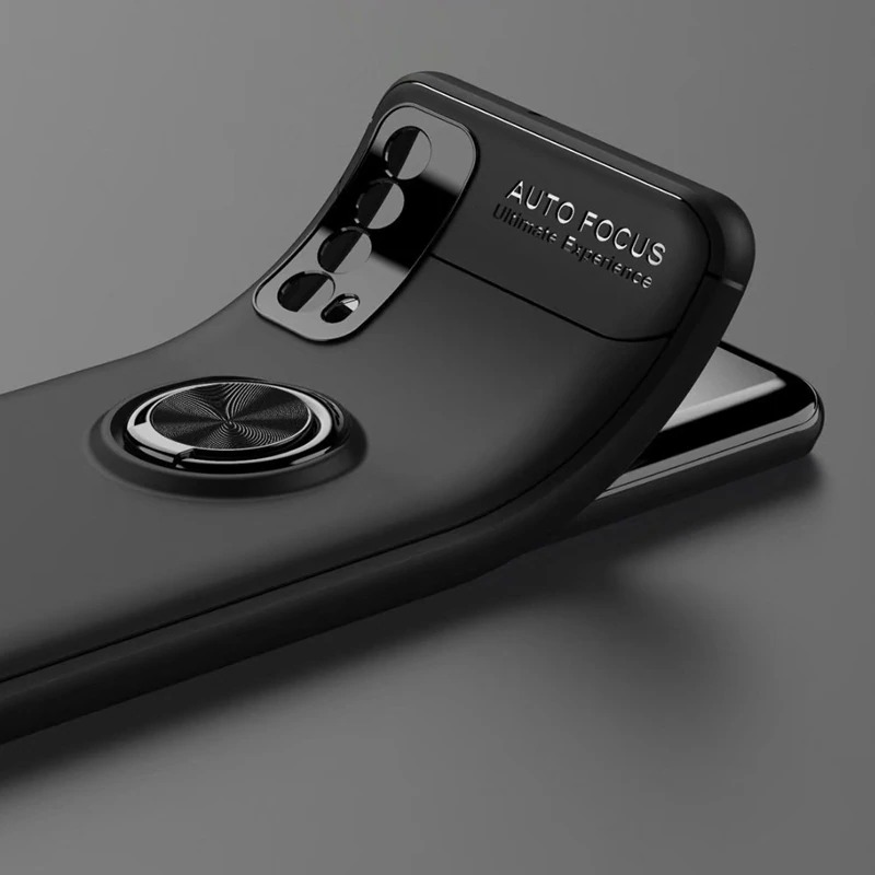เคส Huawei Y7a #เคสฝาหลัง TPU Finger Ring Kickstand (แผ่นโลหะแบบ Built-in)