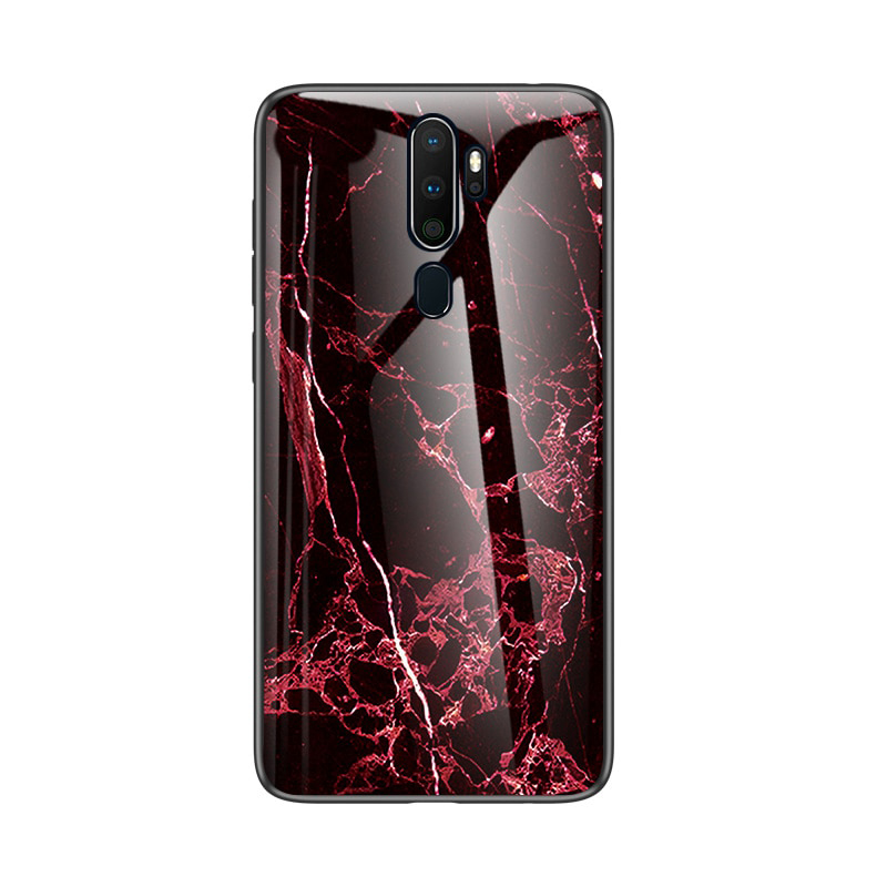 Case OPPO A9 (2020)/A5 (2020) #เคสฝาหลัง Gradient Color ลายหินอ่อน Glass + PC + TPU Hybrid Case