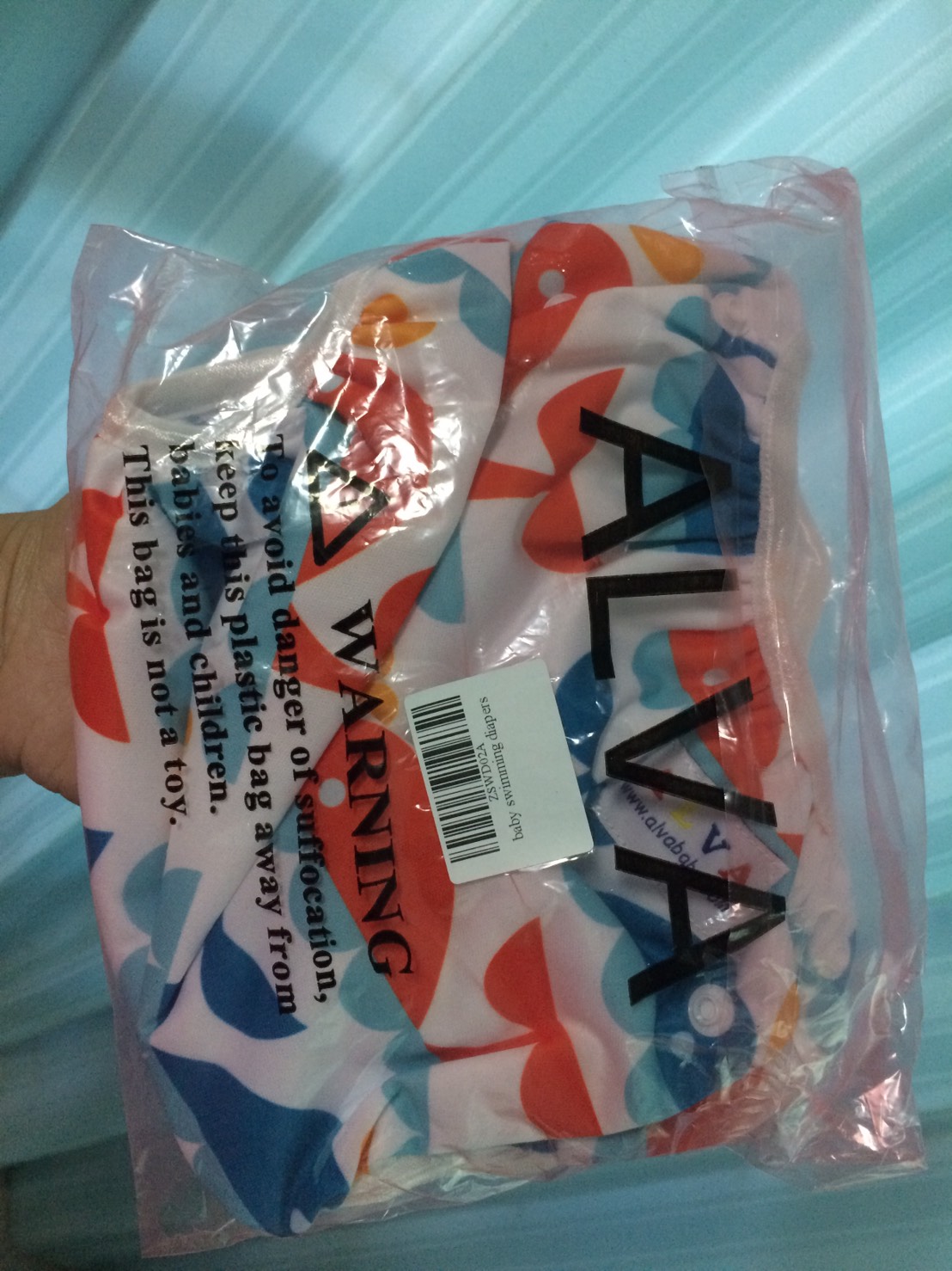 กางเกงผ้าอ้อมว่ายน้ำ ลายวาฬน่ารัก