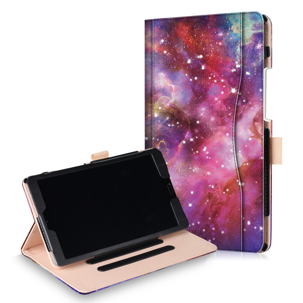 Case Huawei MediaPad M5 8.4 นิ้ว #เคสฝาพับหนัง PU พิมพ์ลายมีแถบยืดหยุ่นสวมนิ้ว Pattern Printing Pocket Front PU Leather with Elastic Band