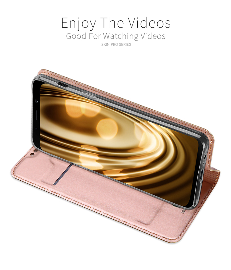เคส Samsung Galaxy A8 2018 #เคสฝาพับ DUX DUCIS Skin Pro Series #เคสคุณภาพดีราคาเบาๆสบายกระเป๋า