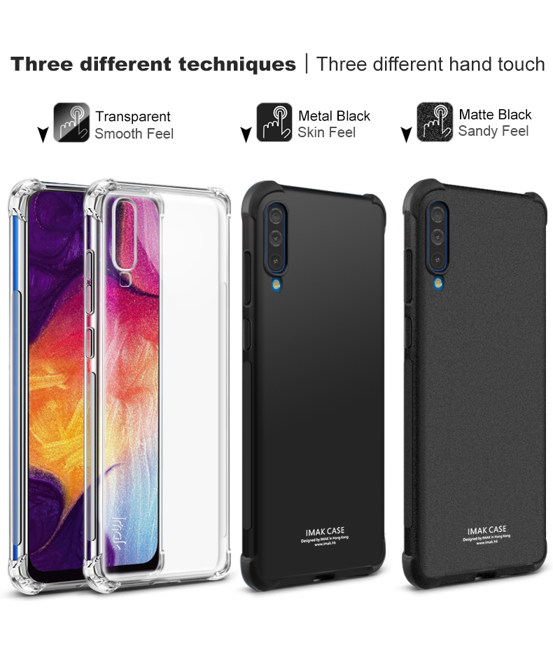 Case Samsung Galaxy A70 #เคสฝาหลัง IMAK มุมกันกระแทก Soft TPU Case + ฟิล์มกันรอย