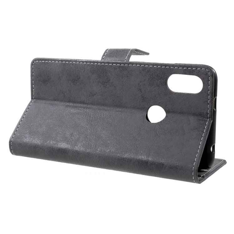 Case Xiaomi Redmi Note 6 Pro #เคสฝาพับหนัง PU สไตล์ Retro มีช่องเสียบบัตร สีสันสวยงามทันสมัย