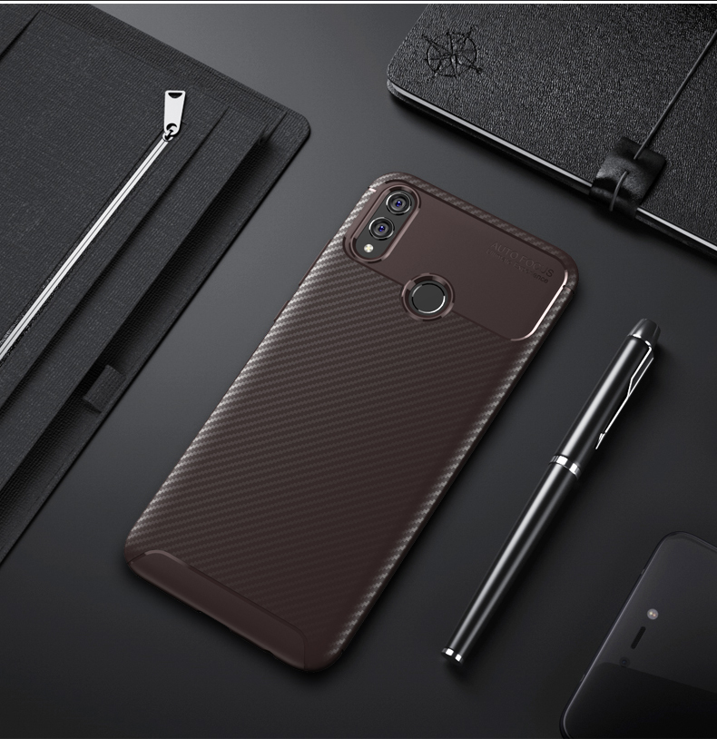 Case Honor 8X #เคสฝาหลัง TPU คาร์บอนไฟเบอร์ Beetle Series Carbon Fiber
