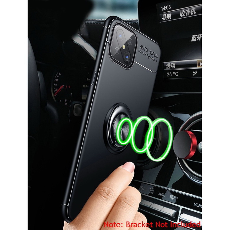 เคส OPPO Reno 4Z 5G #เคสฝาหลัง TPU Finger Ring Kickstand (แผ่นโลหะแบบ Built-in)