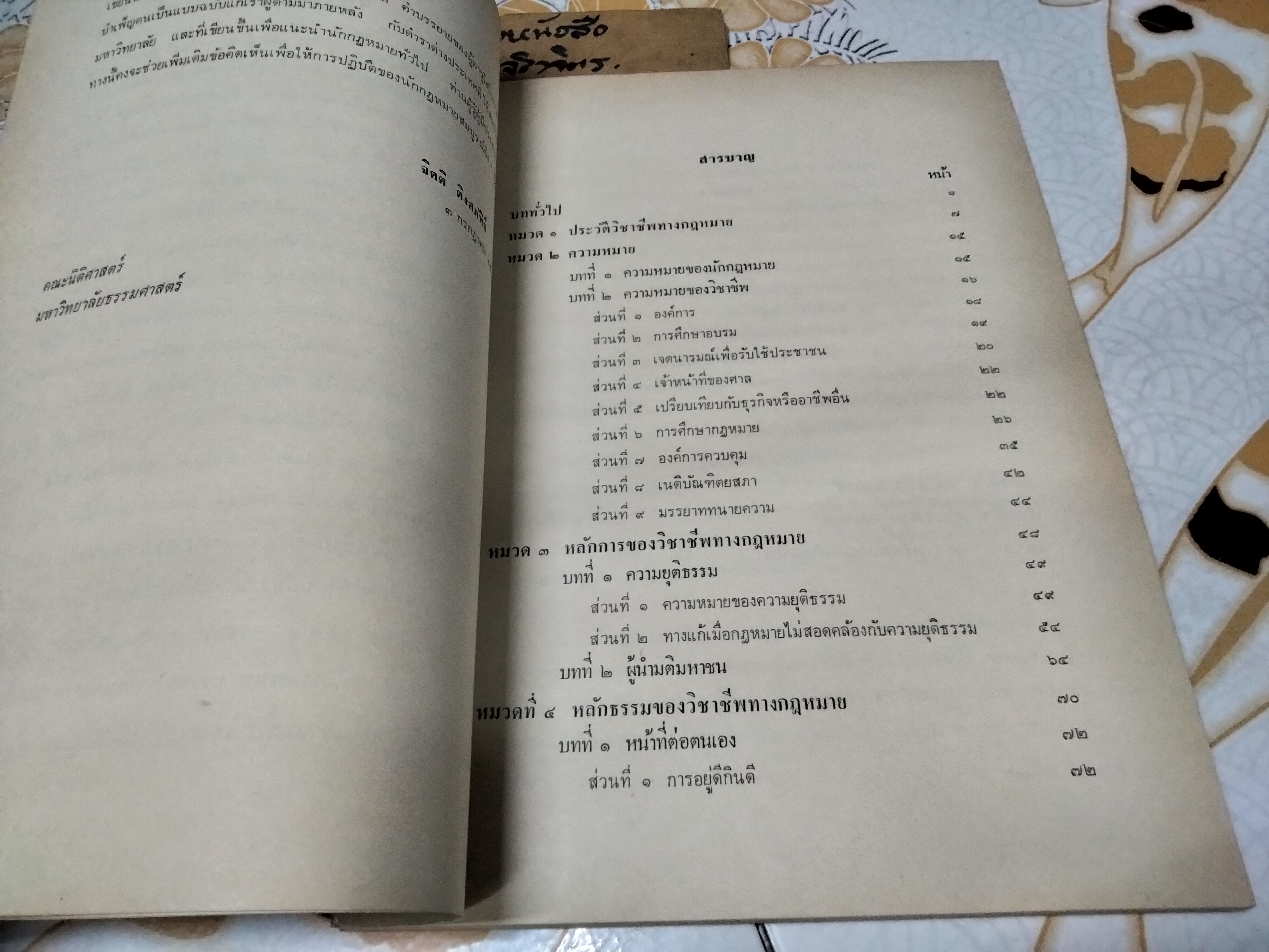 คำบรรยายหลักวิชาชีพกฎหมาย โดย ศาสตราจารย์ จิตติ ติงศภัทิย์ พิมพ์ปี พ.ศ 2519 **สินค้าหมด**