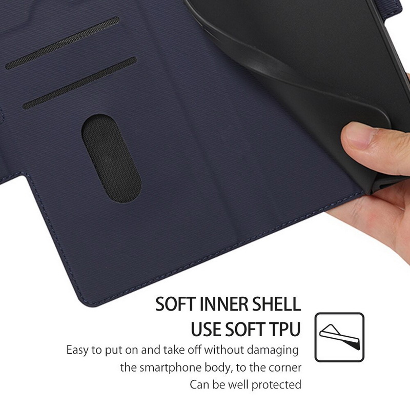 Case iPhone 13 Pro Max #เคสฝาพับหนัง PU สไตล์กระเป๋าสตางค์สีทูโทรมีช่องใส่การ์ด Luxury