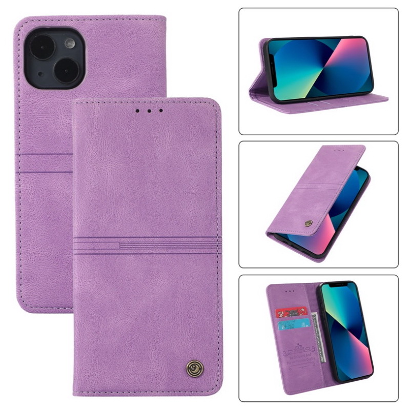 เคส iPhone 14 plus#เคสฝาพับปกหนังสไตล์วินเทจแบบกระเป๋าสตางค์