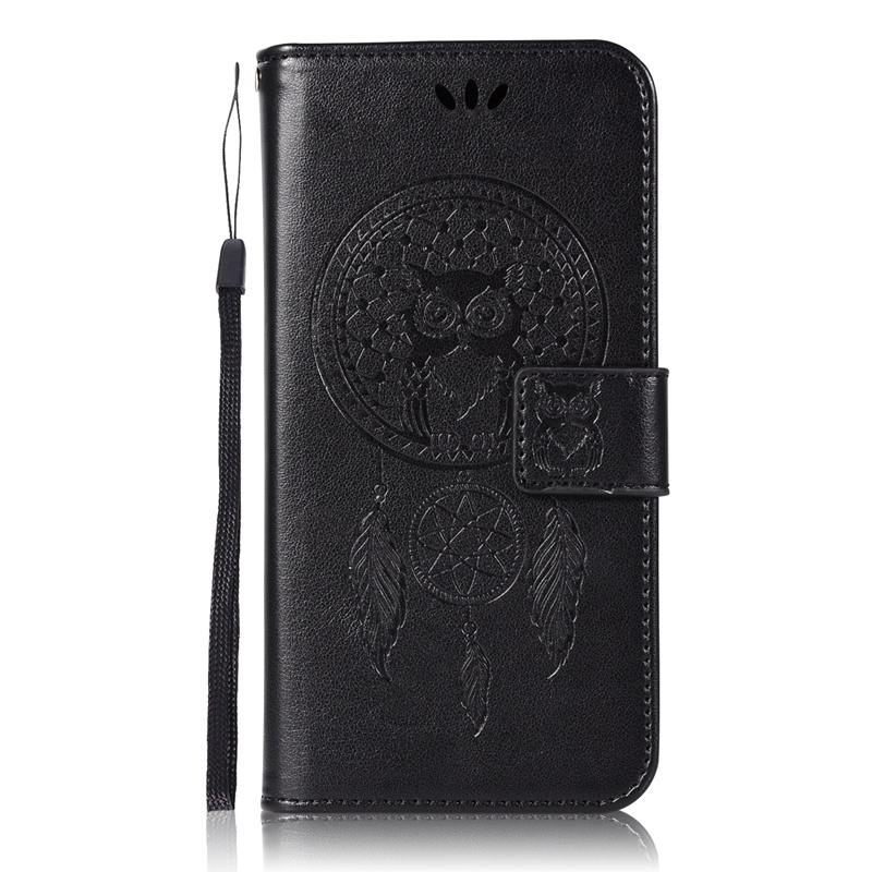 เคส Samsung Galaxy S9 #เคสฝาพับแบบกระเป๋าสตางค์ฝาพับหนัง PU ลายนกฮูก Dream Catcher Owl